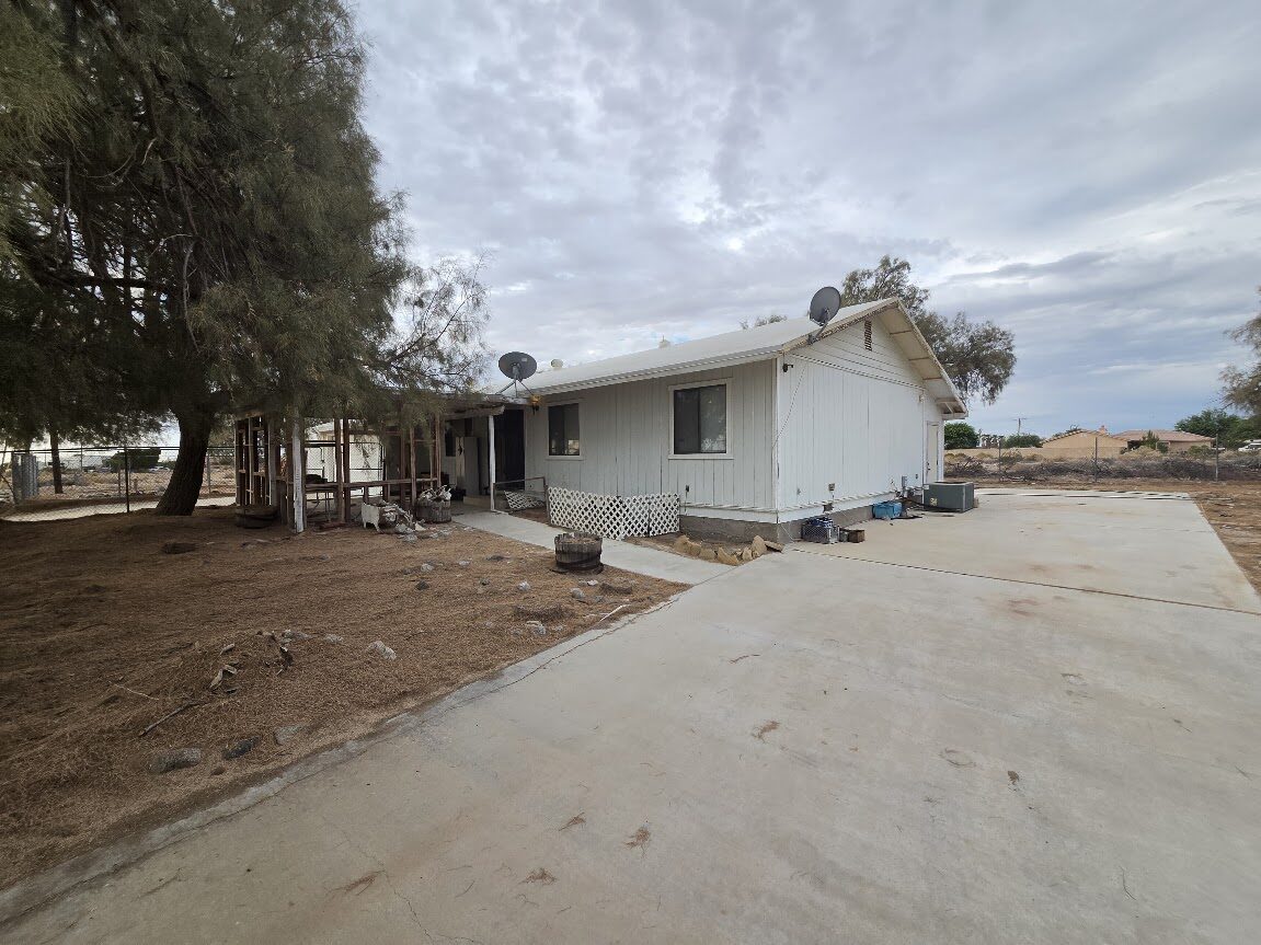 Completed manufactured home exterior on its finished site